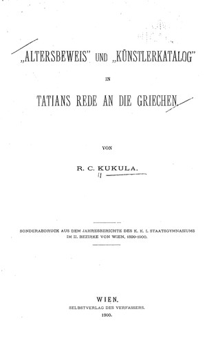 Altersbeweis und Künstlerkatalog in Titians Rede an die Griechen