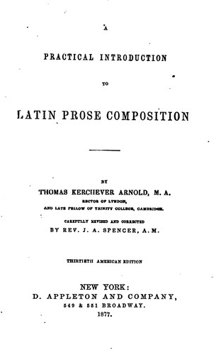 A Practical Introduction to Latin Prose Composition