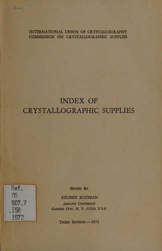 Index of crystallographic supplies