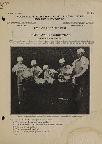 Home canning instructions