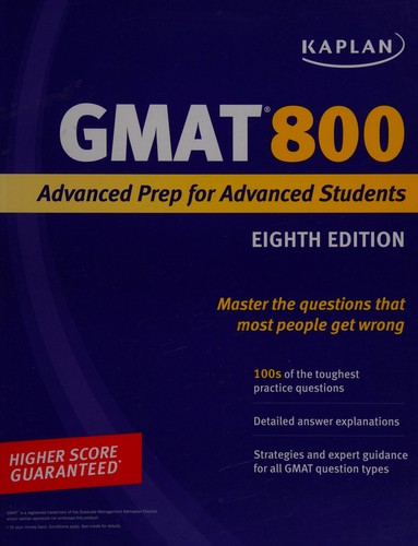 Kaplan GMAT 800, 2010-2011