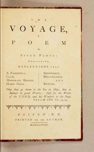 The voyage, a poem