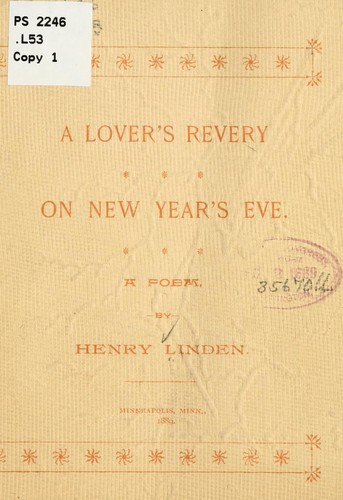 A lover's revery on New Year's eve.