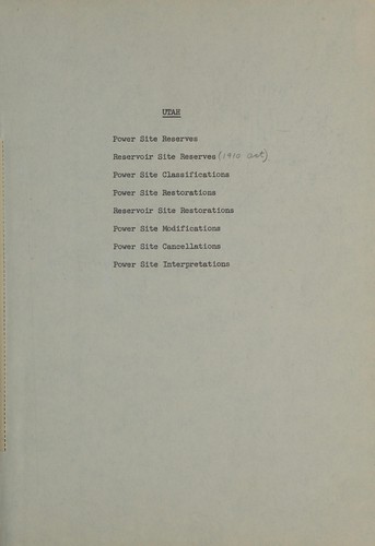 Waterpower withdrawals