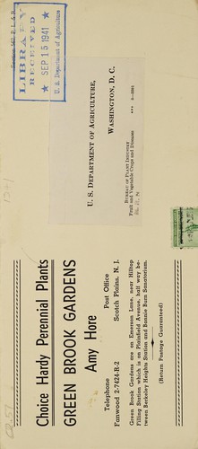 Choice hardy perennial plants