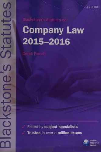 Blackstone's Statutes on Company Law 2015-2016