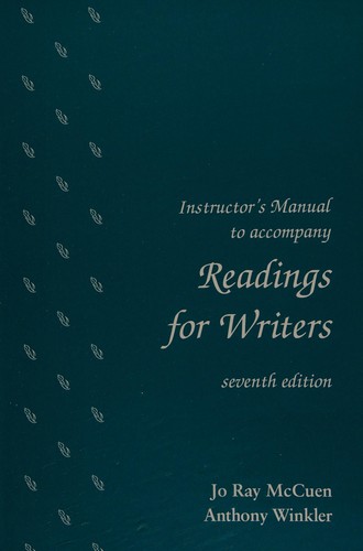 Instructor's manual to accompany Readings for writers, seventh edition
