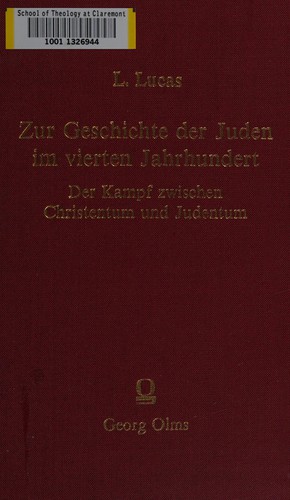 Zur Geschichte der Juden im vierten Jahrhundert