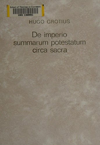 De imperio summarum potestatum circa sacra