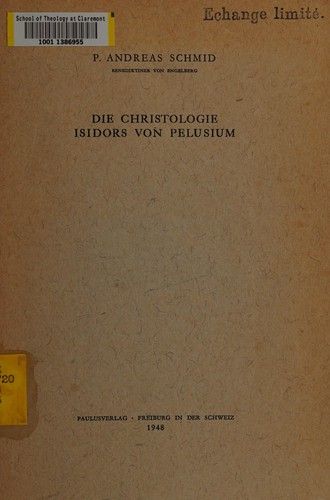 Die Christologie Isidors von Pelusium