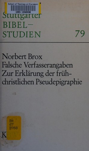 Falsche Verfasserangaben