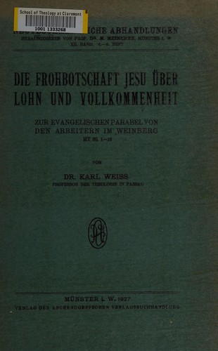 Die Frohbotschaft Jesu über Lohn und Vollkommenheit