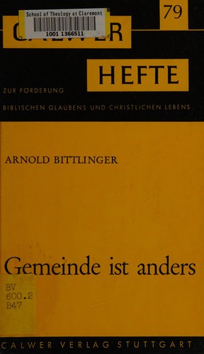 Gemeinde ist anders