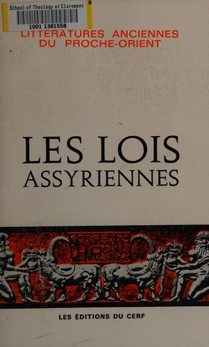 Les Lois assyriennes.
