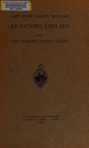 Ad nationes libri duo