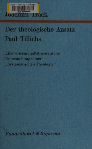 Der theologische Ansatz Paul Tillichs