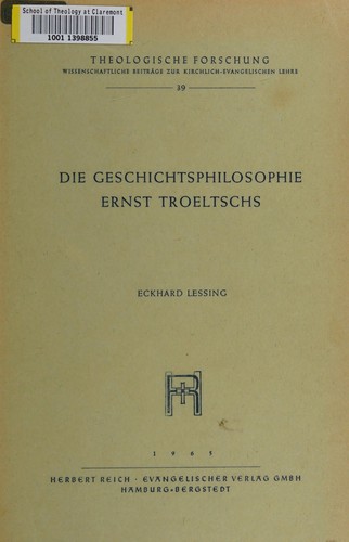 Die Geschichtsphilosophie Ernst Troeltschs