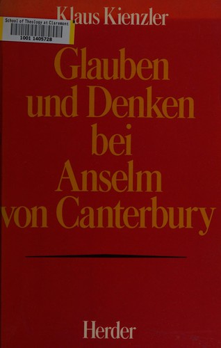 Glauben und Denken bei Anselm von Canterbury