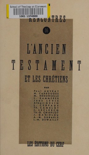 L'Ancien Testament et les chrétiens