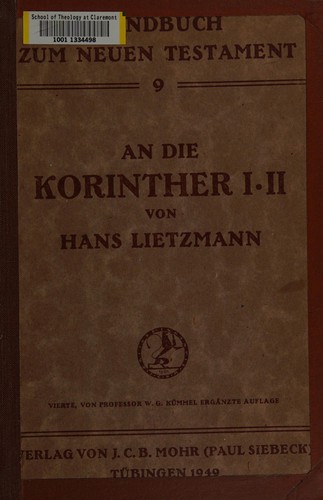 An die Korinther I-II