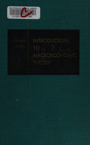 Introduction to macroeconomic theory.