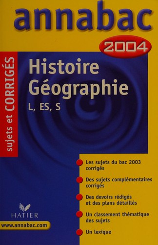 Histoire géographie L, ES, S