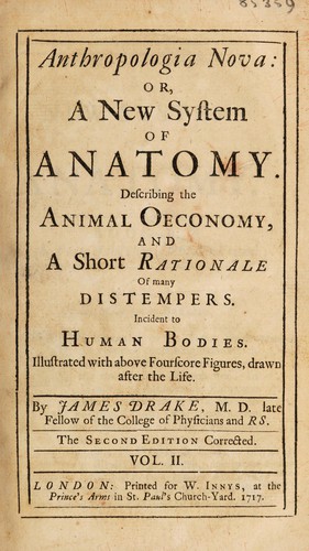 Anthropologia nova, or, a new system of anatomy