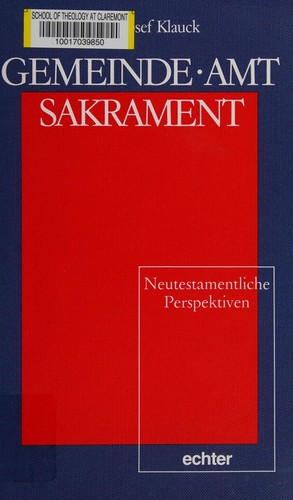 Gemeinde, Amt, Sakrament