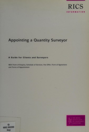 Appointing a Quantity Surveyor (RICS Guidance Notes)