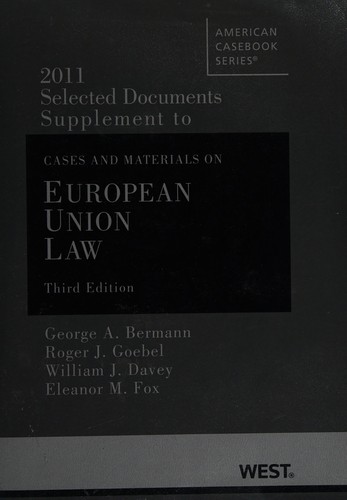 Cases and materials on European Union law