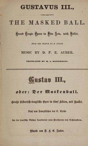 Gustavus III; or, The masked ball