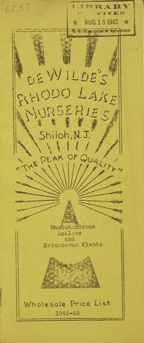 Rhododendrons, azaleas and ericaceous plants