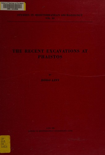 The recent excavations at Phaistos