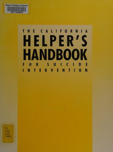 The California helper's handbook for suicide intervention.