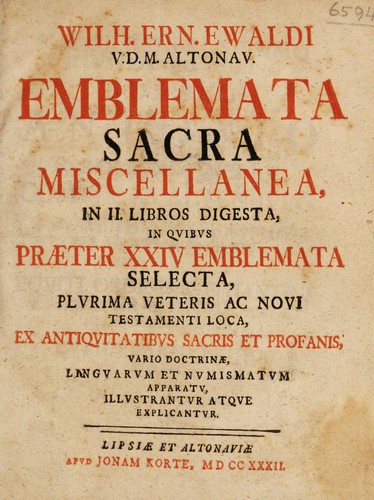 Emblemata sacra miscellanea ...
