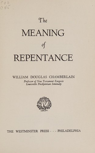 The meaning of repentance