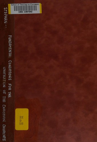 Fundamental conditions for the unification for the Christian churches