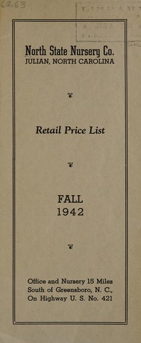 Retail price list, fall 1942