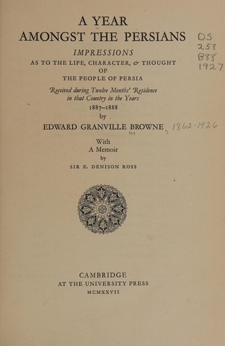 A year amongst the Persians.