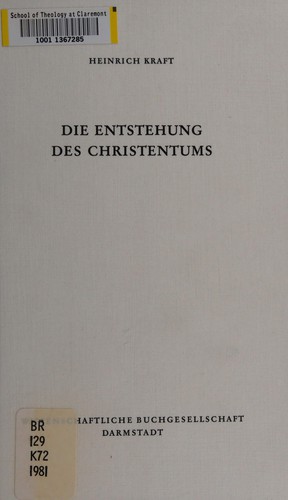 Die Entstehung des Christentums