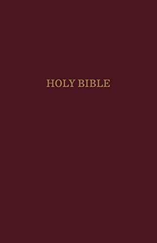 KJV, Pew Bible, Hardcover, Burgundy, Red Letter, Comfort Print