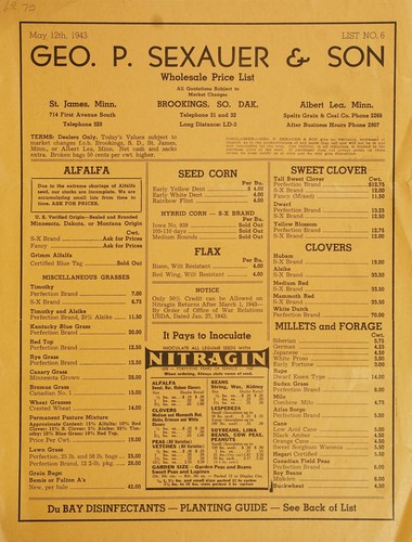 Wholesale price list