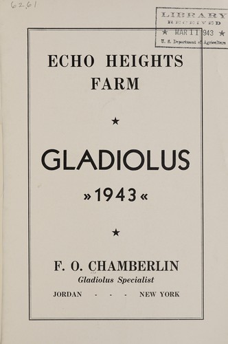 Gladiolus, 1943