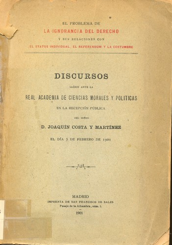 El problema de la ignorancia del derecho y sus relaciones con el status  individual, el referéndum y la costumbre