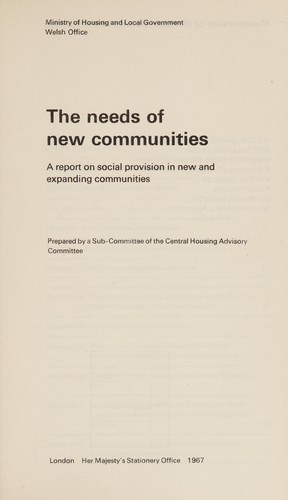 The needs of new communities
