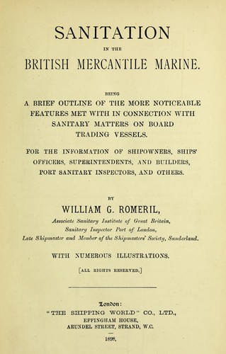 Sanitation in the British mercantile marine