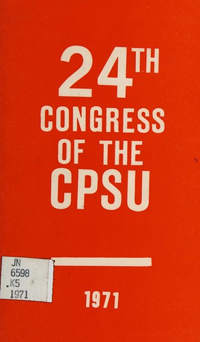 24th Congress of the Communist Party of the Soviet Union, March 30-April 9, 1971