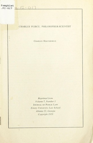 Charles Peirce, Philospher-Scientist