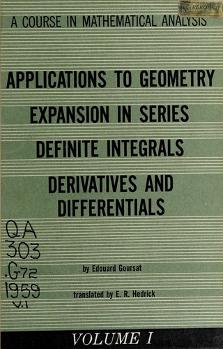 A course in mathematical analysis