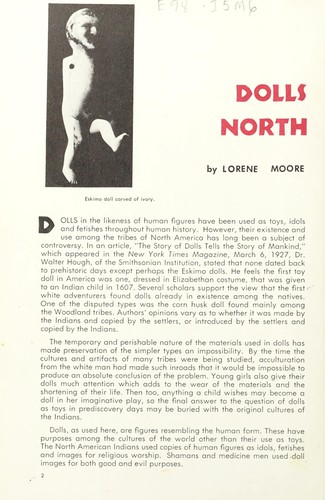 Dolls of the North American Indians. --